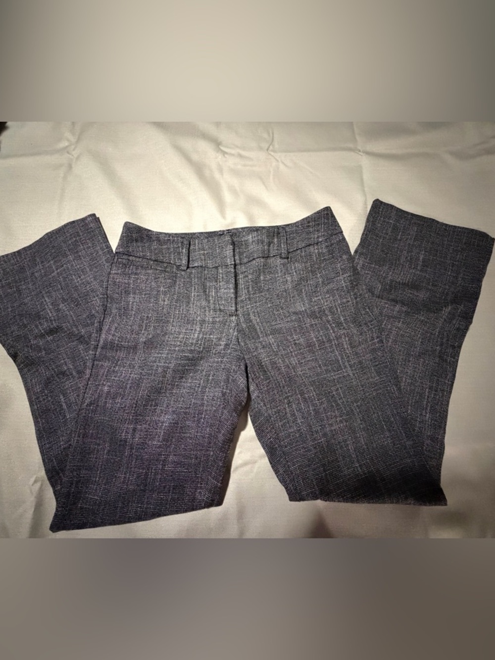 New York & Company Black and Gray Textured Dress Pants